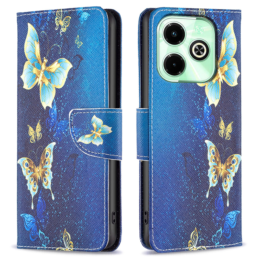 For Transsion Infinix Hot 40 / Hot 40 Pro Leather Phone Case Protective Wallet Cover Pattern Printed - Bear For Transsion Infinix Hot 40 / Hot 40 Pro Leather Phone Case Protective Wallet Cover Pattern Printed - Bear